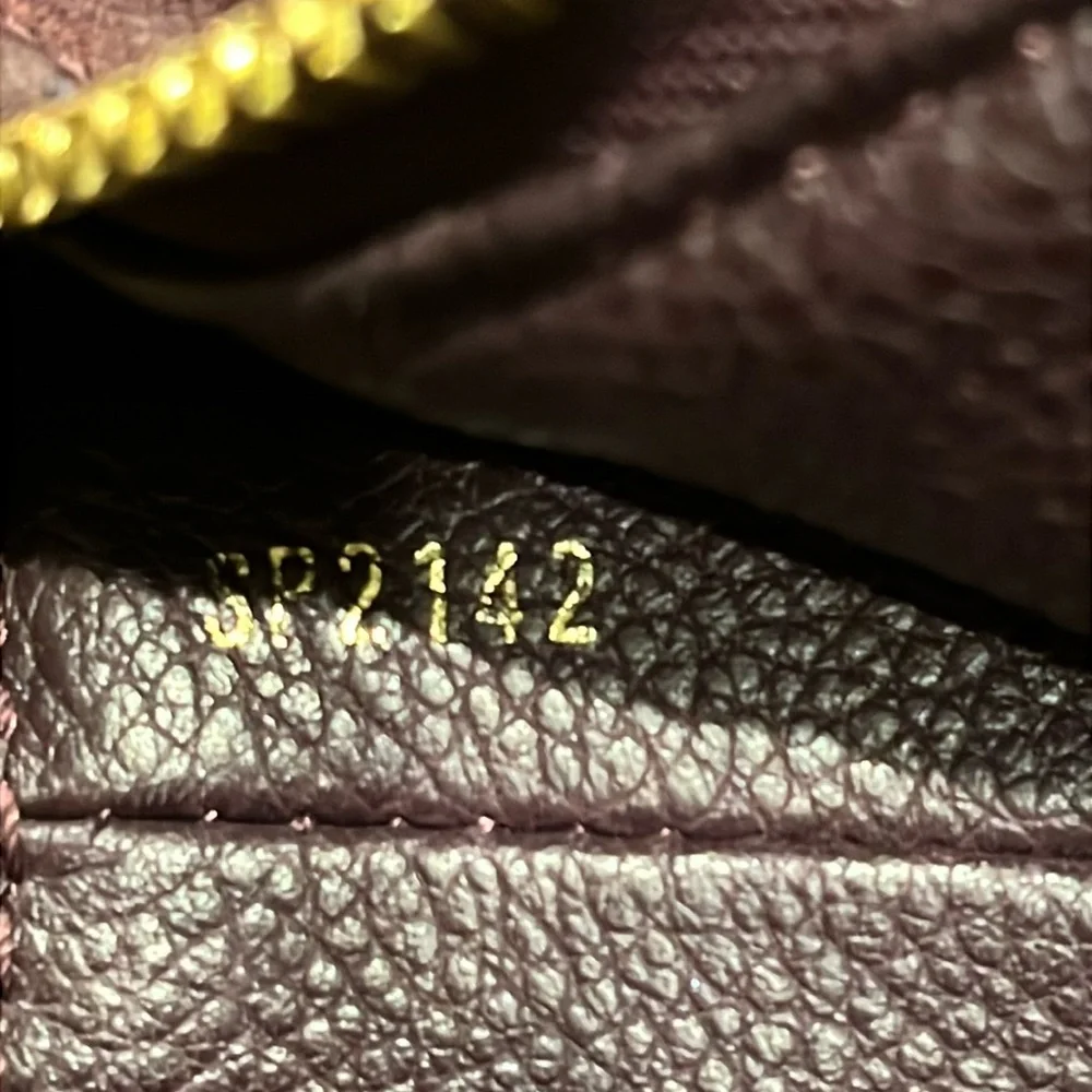 Louis Vuitton Empreinte Leather Bag Purple Audacieuse Suede Purse Authentic - Picture 6 of 16